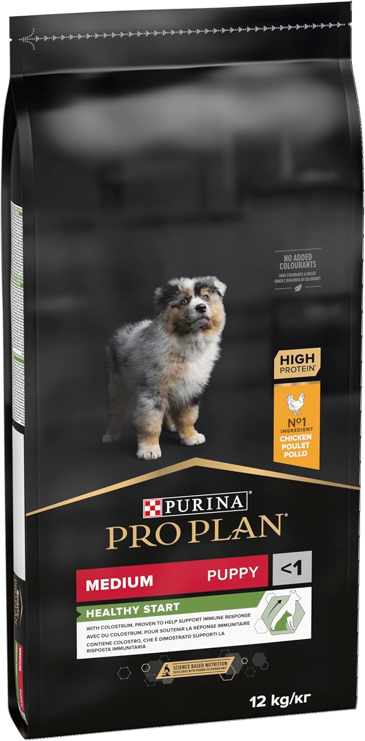 Pro Plan PURINA PRO PLAN Medium Puppy Healthy Start, Welpenfutter trocken, reich an Huhn, 1er Pack (