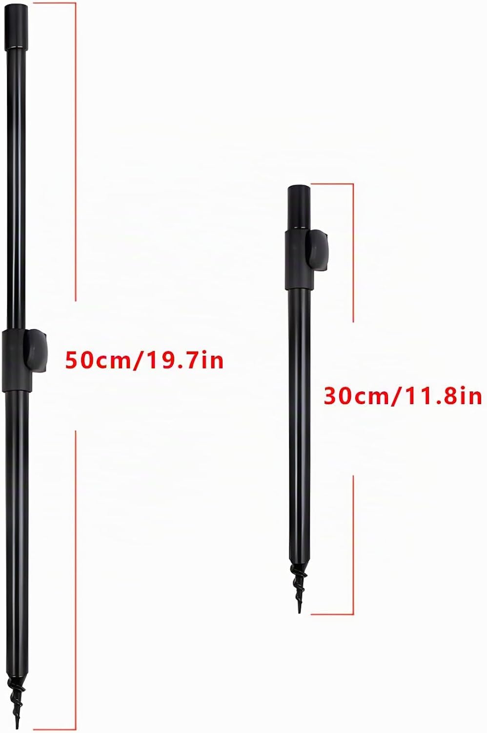 2 Stück Banksticks Rutenhalter, Aluminium Bankstick Angel Rutenhalter Rutenständer Halter Verstellba
