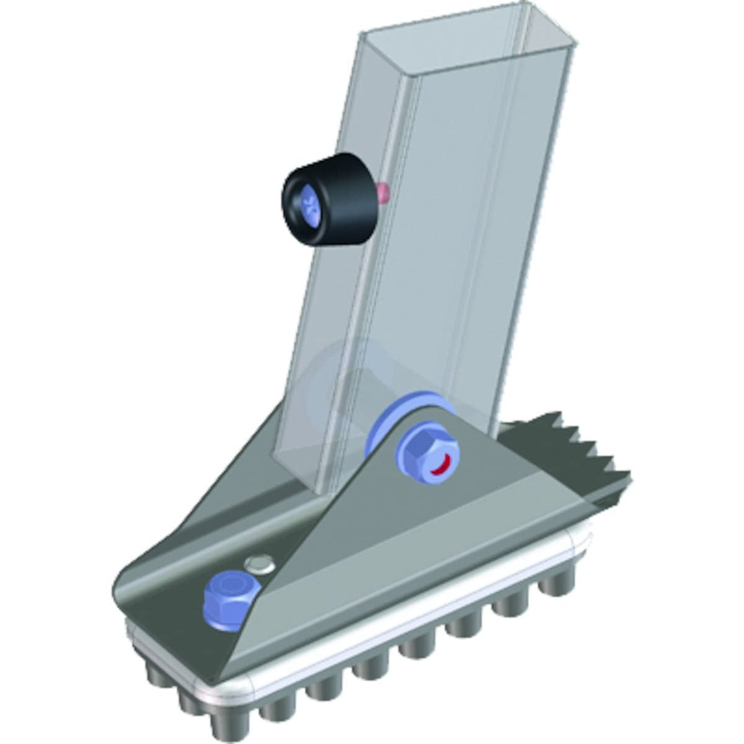 Schwenkfuss mit Gummiauflage 125 x 50 mm