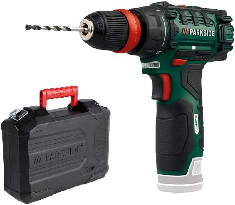 Parkside Akku-Bohrmaschine PBSA 12 X12V, Spindelverriegelung, LED, im Koffer (ohne Ladegerät und Akk