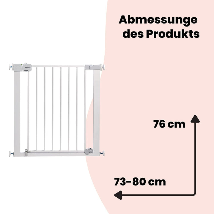 Safety 1st Auto Close, Ausziehbares Schutzgitter, Klemmgitter für die Treppe, Babygitter auch für Hu