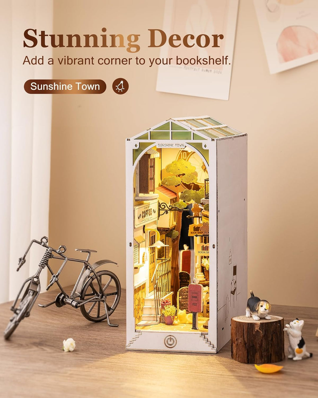 Rolife Book Nook Kits 3D Puzzles Holz Holzpuzzle Erwachsene DIY Bücherecke Holzmodelle Bausätze für