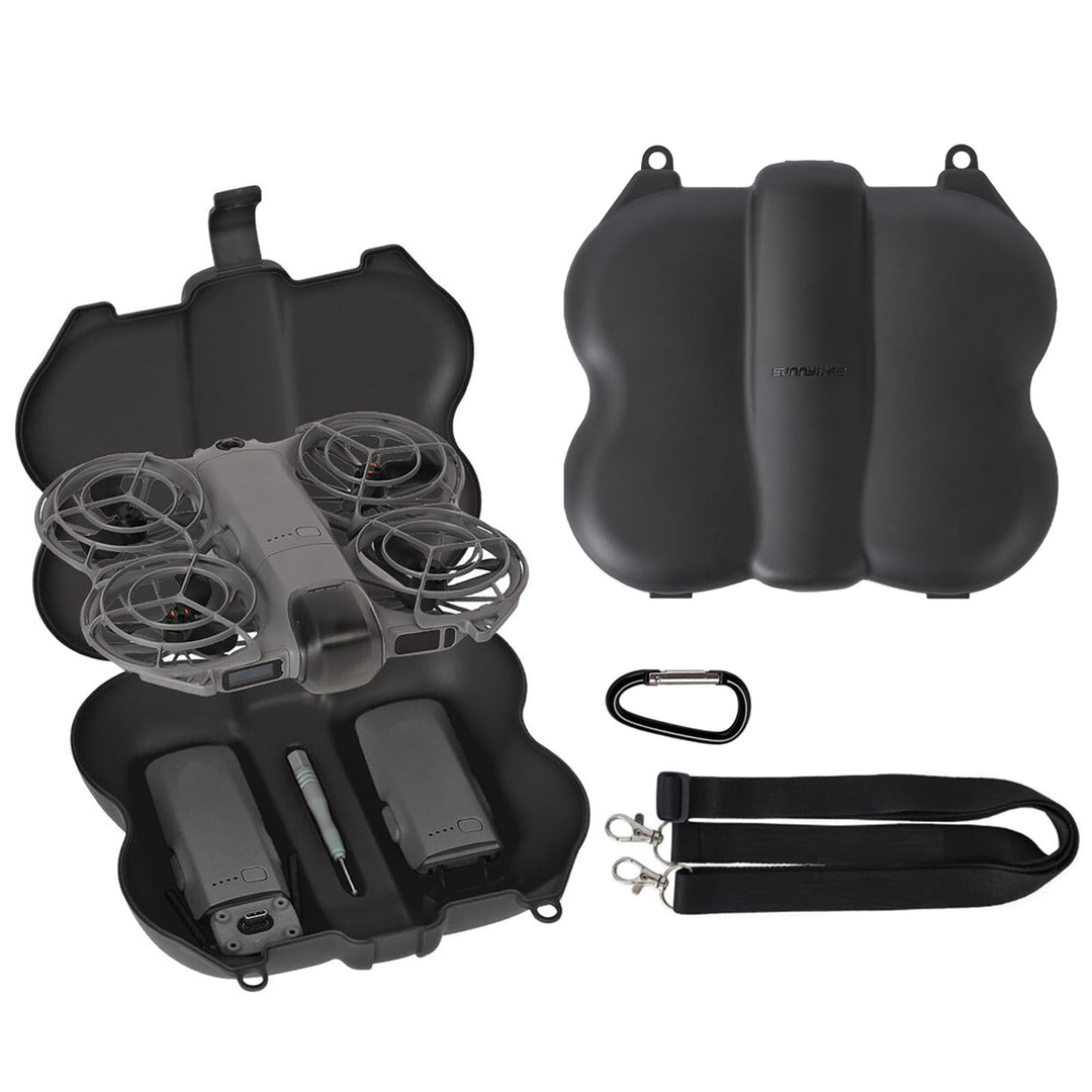 ZJRXM Neo 2 Tasche, Tragbar Hartschalen Schutz Reisetasche für DJI Neo 2 Drohne und Akku-Zubehör, Ko