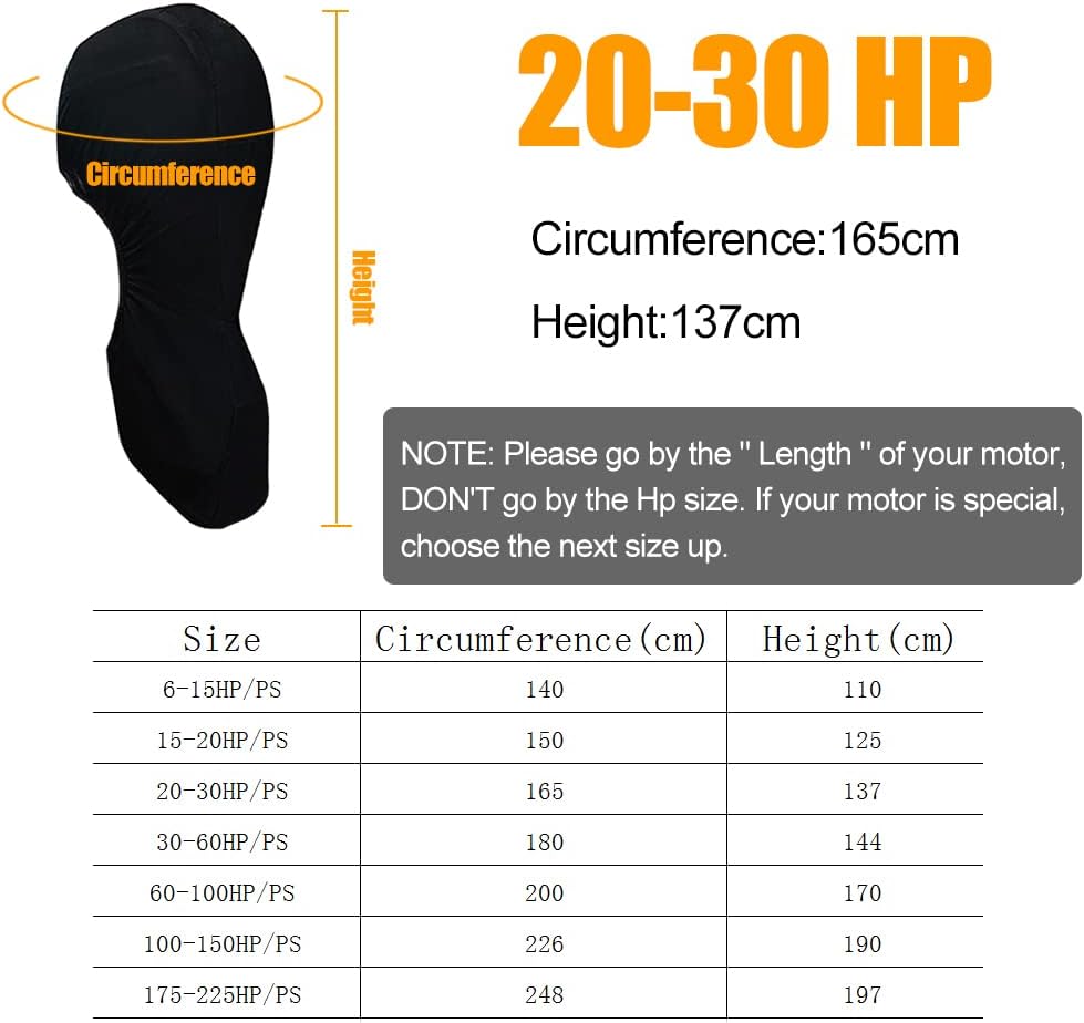 Aussenborder Abdeckung Bootsmotorabdeckung, 20-30 PS 420D Aussenborder Schutzhülle mit UV-Beschichtu