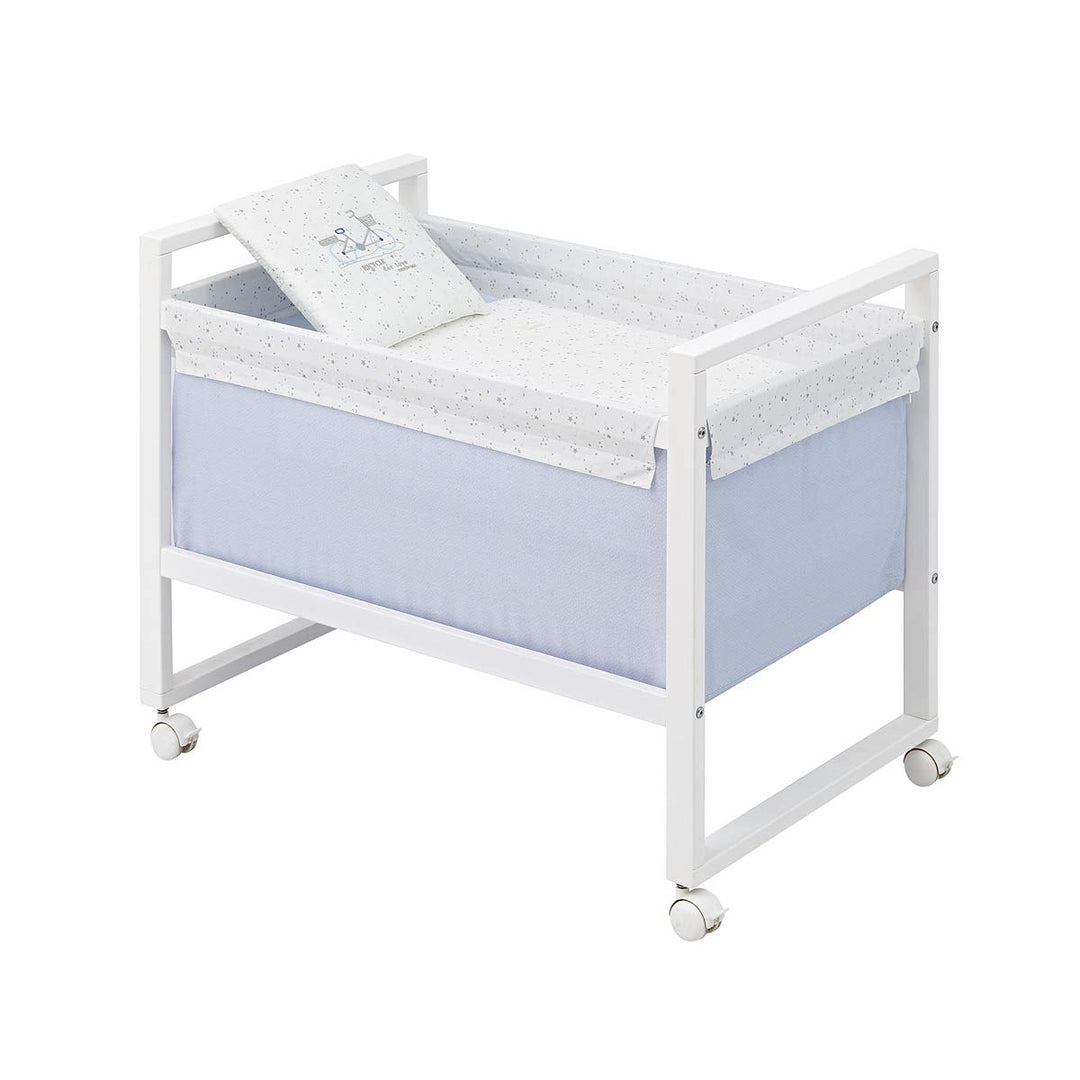 Cambrass Mini-Wiege, quadratisch, Next Sky Himmelblau, 55 x 88 x 72 cm, Himmelblau