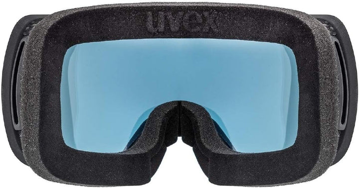 Uvex Unisex Compact Fm Skibrille (1er Pack) Einheitsgrösse black mat/silver-blue, Einheitsgrösse bla