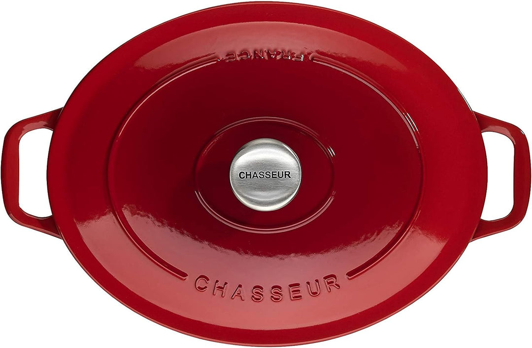 Chasseur - Gusseisen Bräter oval 33 cm - 7,1 L - Rubinrot 4733 Rubinrot Oval 7,1 L, Rubinrot Oval 7,