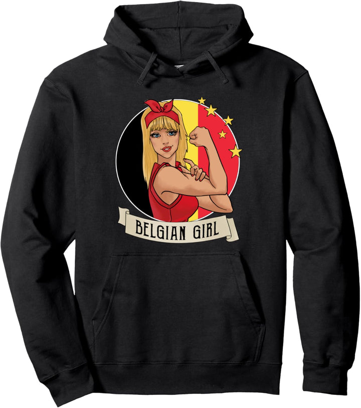 Belgisches Mädchen Belgien Pullover Hoodie