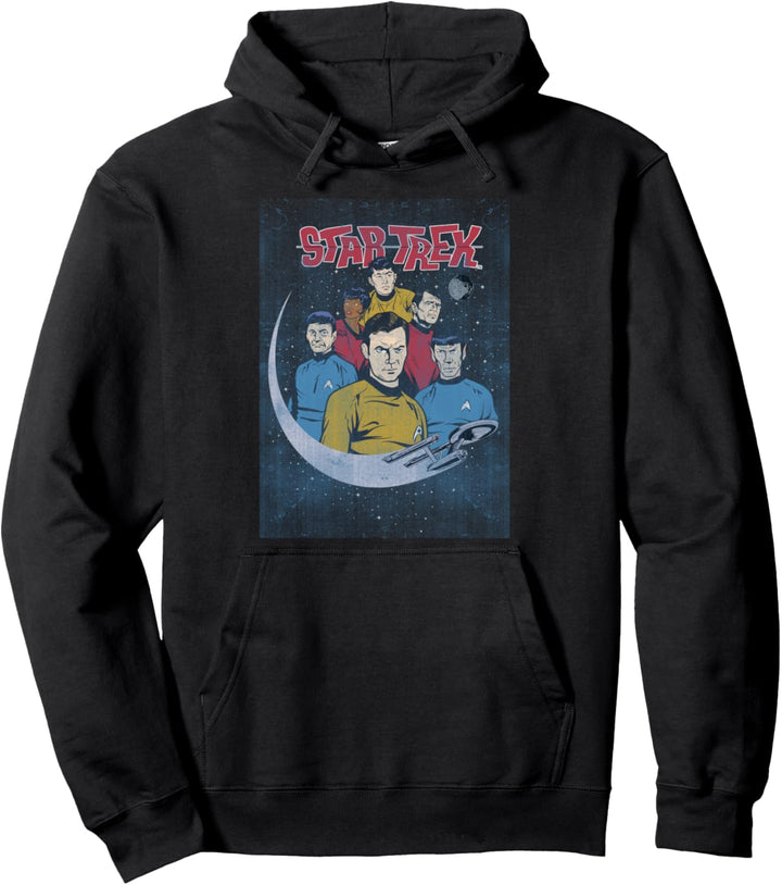 Star Trek The Original Series Group Shot Vintage Poster Pullover Hoodie