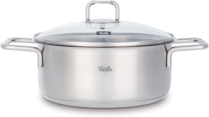 Fissler SatiTherm Edelstahl-Topfset 5-teilig – Made in Germany, satiniertes 18/10 Edelstahl, Glasdec