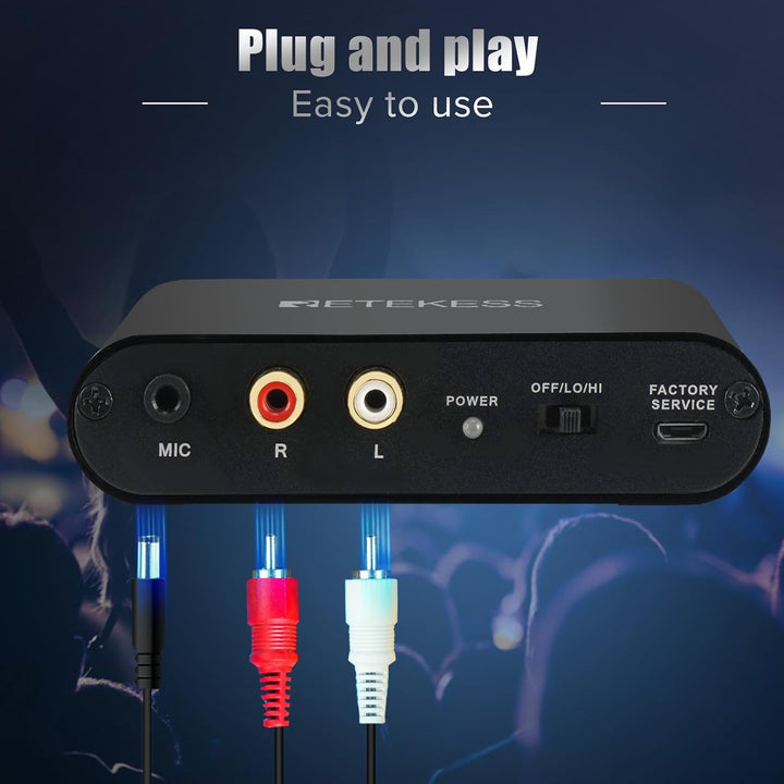 Retekess TA004 Silent Disco Kabelloser Kopfhörer, 3 Kanäle optional, HiFi-Stereo-Audio-Receiver-Kopf