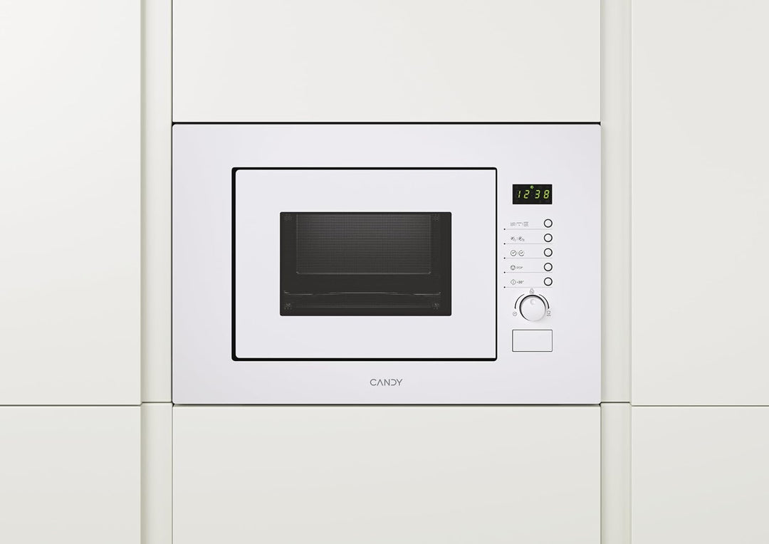 Candy MIC20GDFB, integrierte Mikrowelle mit Grill, 20 l, 1000 W, 8 Funktionen, digital, 8 Programme,