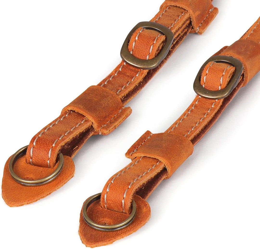 MegaGear MG1999 SLR, DSLR Schulter- oder Nackengurt aus echtem Leder (Kamel), Einheitsgrösse Camello