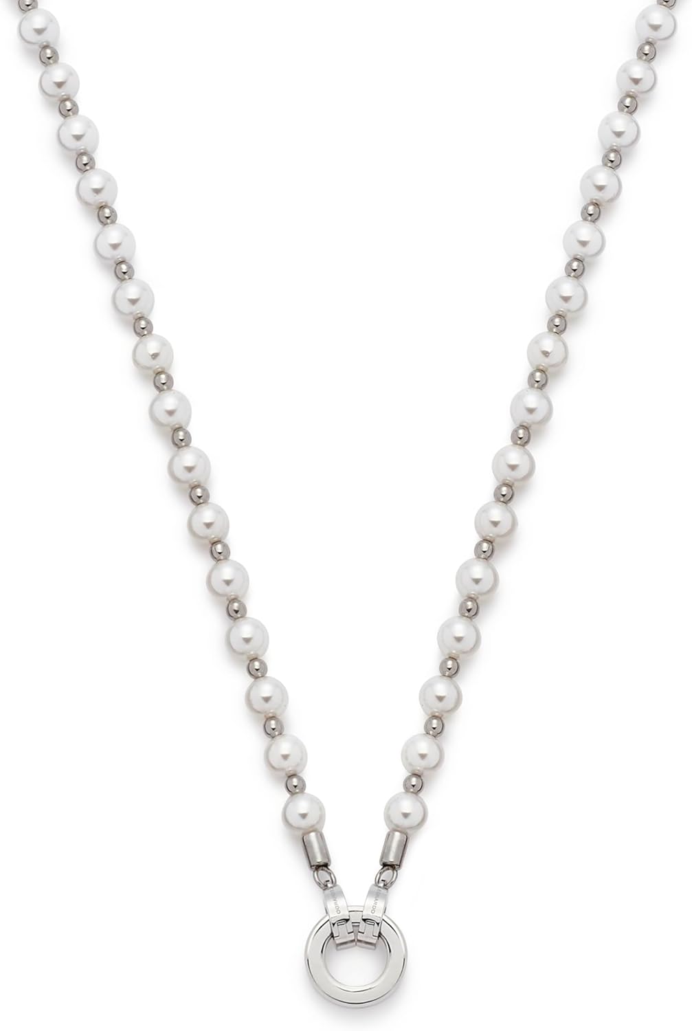 JEWELS BY LEONARDO DARLIN'S Damen-Halskette Signora, Edelstahl mit Imitationsperlen, CLIP & MIX Syst