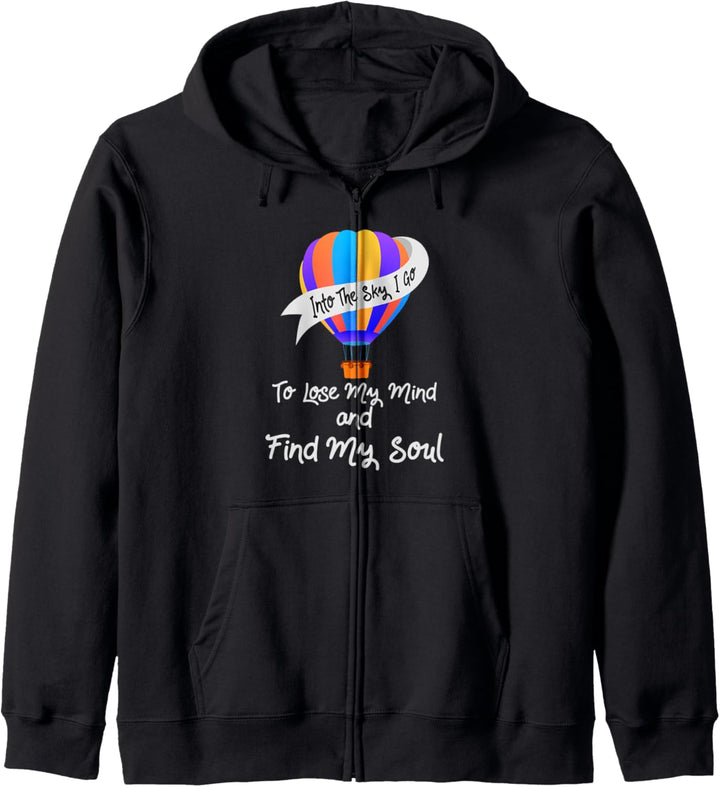 Hot Air Balloon Pilot Aviator Explorer - Into The Sky I Go Kapuzenjacke
