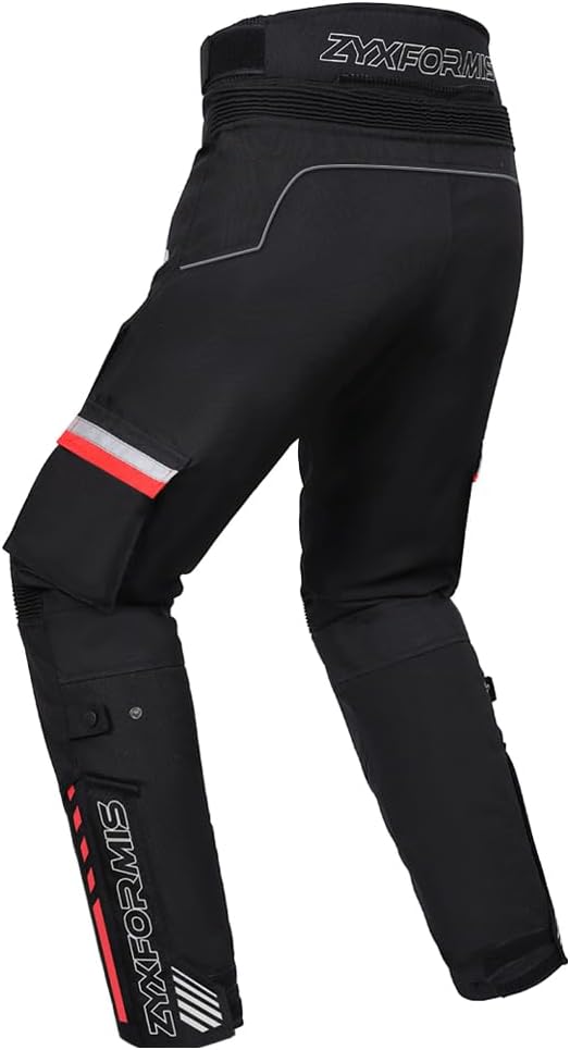 Motorrad Hosen Herren mit Protektoren und Reflektoren, Wasserdicht Winddicht Textil Motorradhose mit