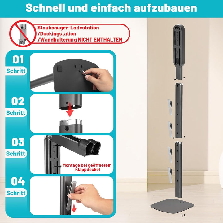 Staubsauger Halterung Ständer für Dyson Akkusauger Gen5 V15 V12 V11 V10 V8 V7 V6, Kein Bohren Bodens