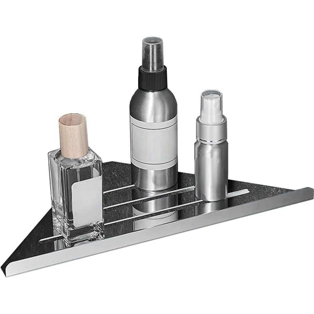 Biutimarden 30CM Chrom Duschregal Ohne Bohren Eckablage Badregal Selbstklebende SUS304 Edelstahl Dus