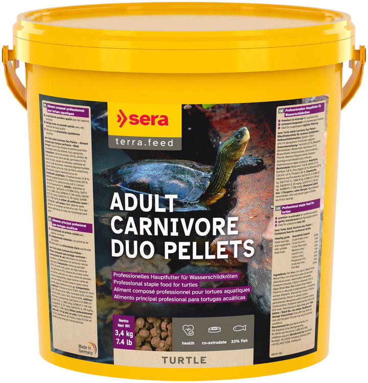 sera reptil Professional Carnivor Nature 10 L (3,3 kg) - Das Zweikomponentenfutter für Carnivore Rep