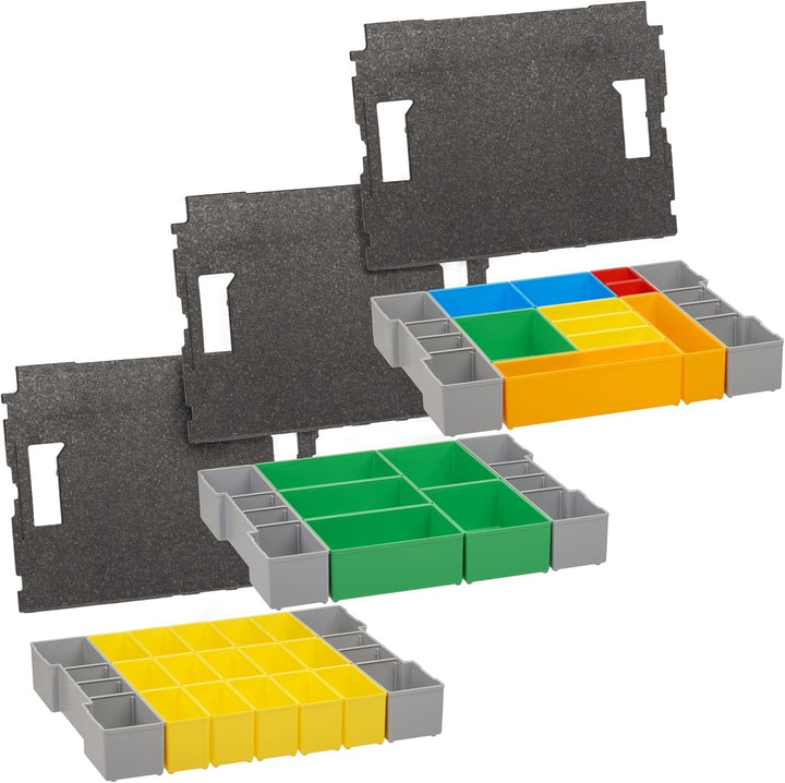 Bosch Sortimo L-Boxx Einlagen | 3er Set Werkzeugkoffer Einlagen für LBoxx 102 altes Modell inkl. Ein
