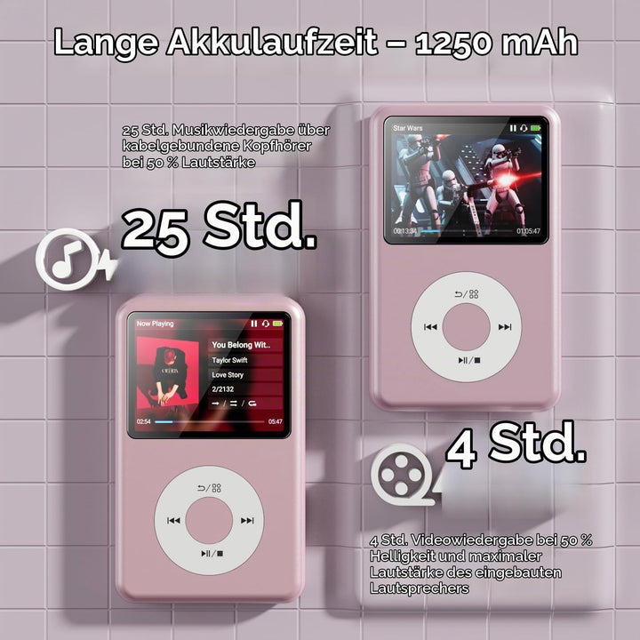 Innioasis Y1 64GB MP3 Player - Zeitlose Klasse: Touch Wheel-Steuerung, Bluetooth, Video-Player, Hörb
