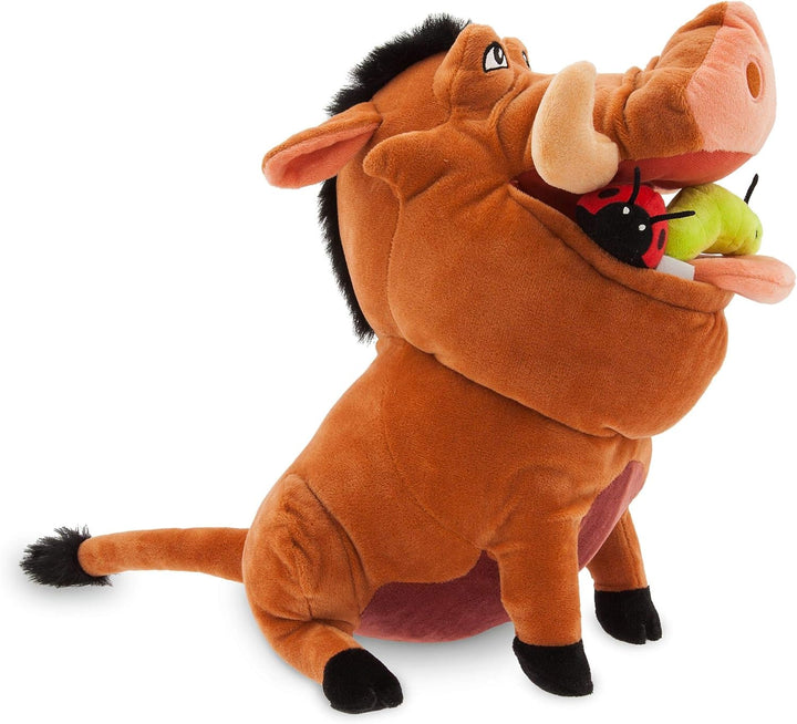 Disney Store Pumbaa Medium Soft Plush Toy, The Lion King, 33cm/12, Cuddly Character with Embroidered