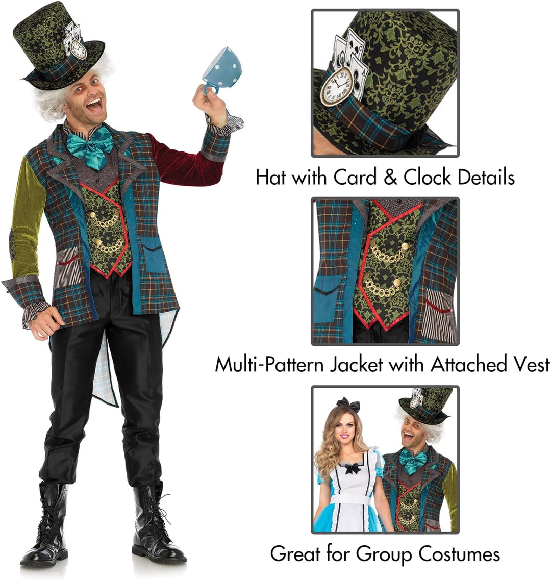 LEG AVENUE Herren Deluxe Mad Hatter Kost me, Multicolor, XL EU, XL