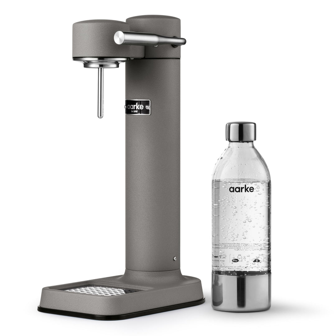 Aarke Carbonator 3, Premium Wassersprudler aus Edelstahl mit Aarke Flasche, Mattgrau Finish, Mattgra