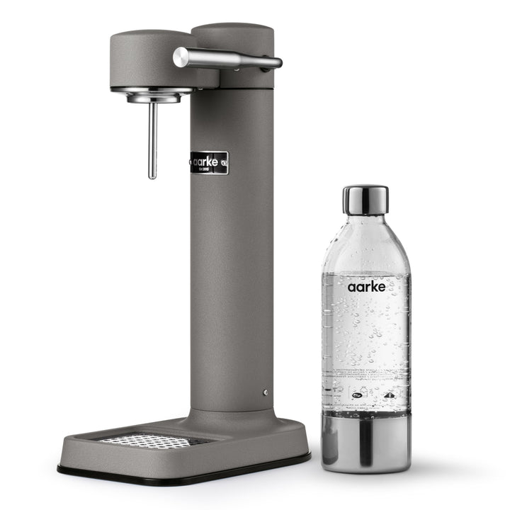 Aarke Carbonator 3, Premium Wassersprudler aus Edelstahl mit Aarke Flasche, Mattgrau Finish, Mattgra