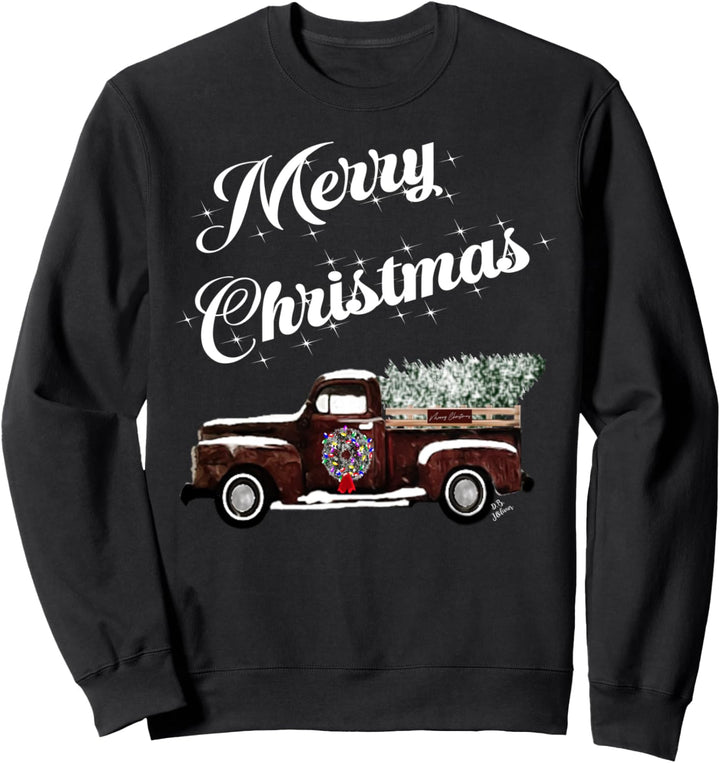 ugly sweater - Weihnachtspullover - retro pick up truck Sweatshirt