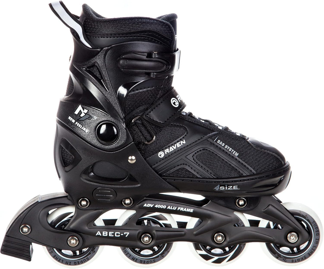 Inlineskates Inliner Raven Pulse verstellbar optional als 2in1 Inlineskates/Schlittschuhe 37-40 (23,