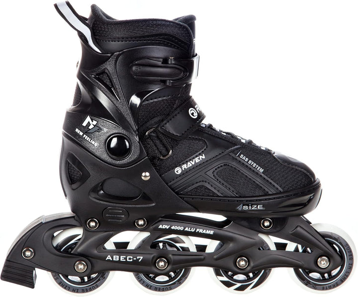 Inlineskates Inliner Raven Pulse verstellbar optional als 2in1 Inlineskates/Schlittschuhe 37-40 (23,