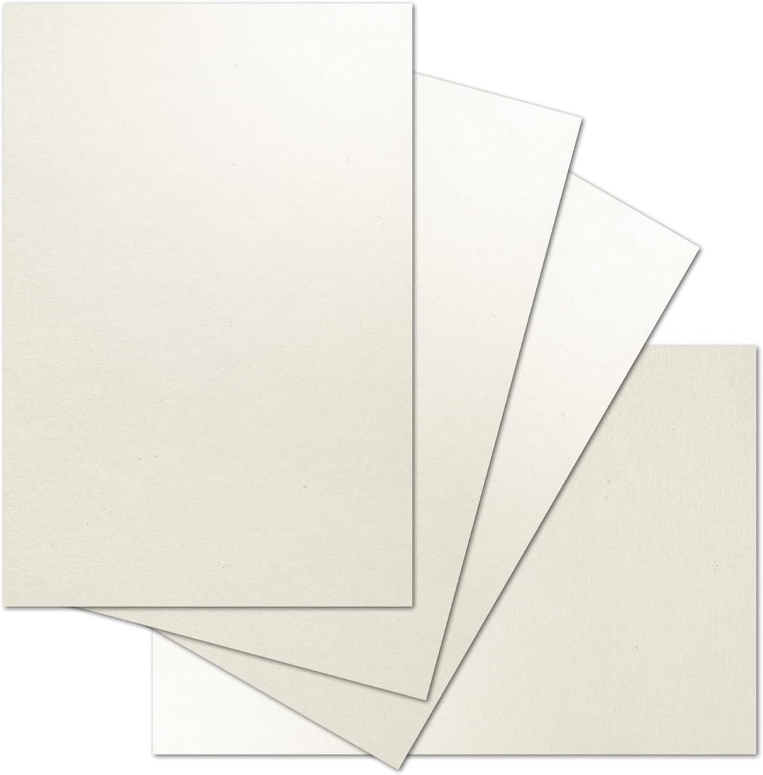 ARTOZ 50x Bastelkarte DIN A4 - Farbe: tortilla (creme / Eierschalen) - 21 x 29,7 cm - 216 g/m² - Ein