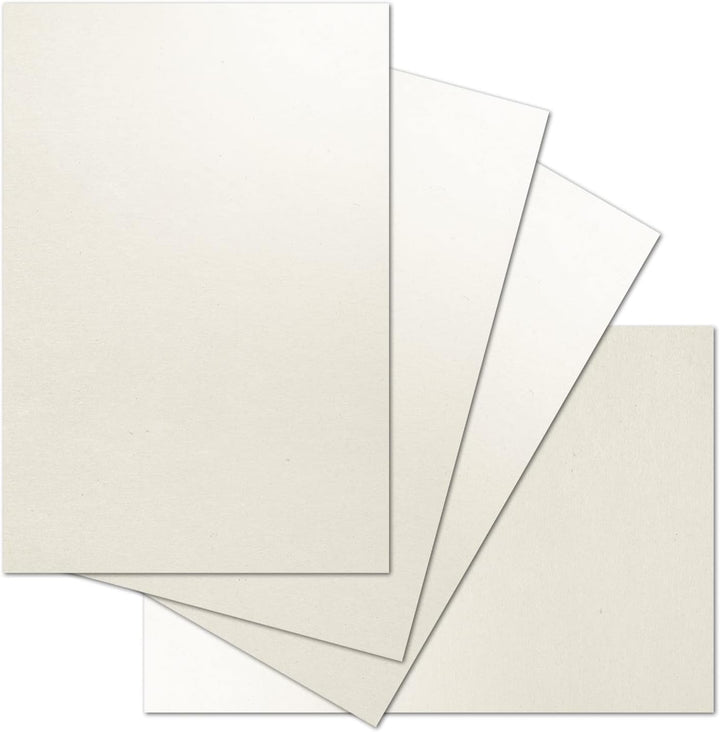 ARTOZ 50x Bastelkarte DIN A4 - Farbe: tortilla (creme / Eierschalen) - 21 x 29,7 cm - 216 g/m² - Ein