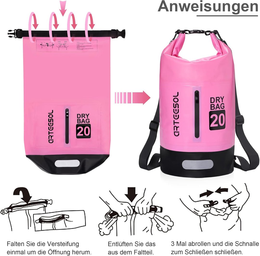 Blackace arteesol Dry Bag wasserdichte Tasche 5L/10L/20L/30L Wasserfester Beutel Packsack mit Langen