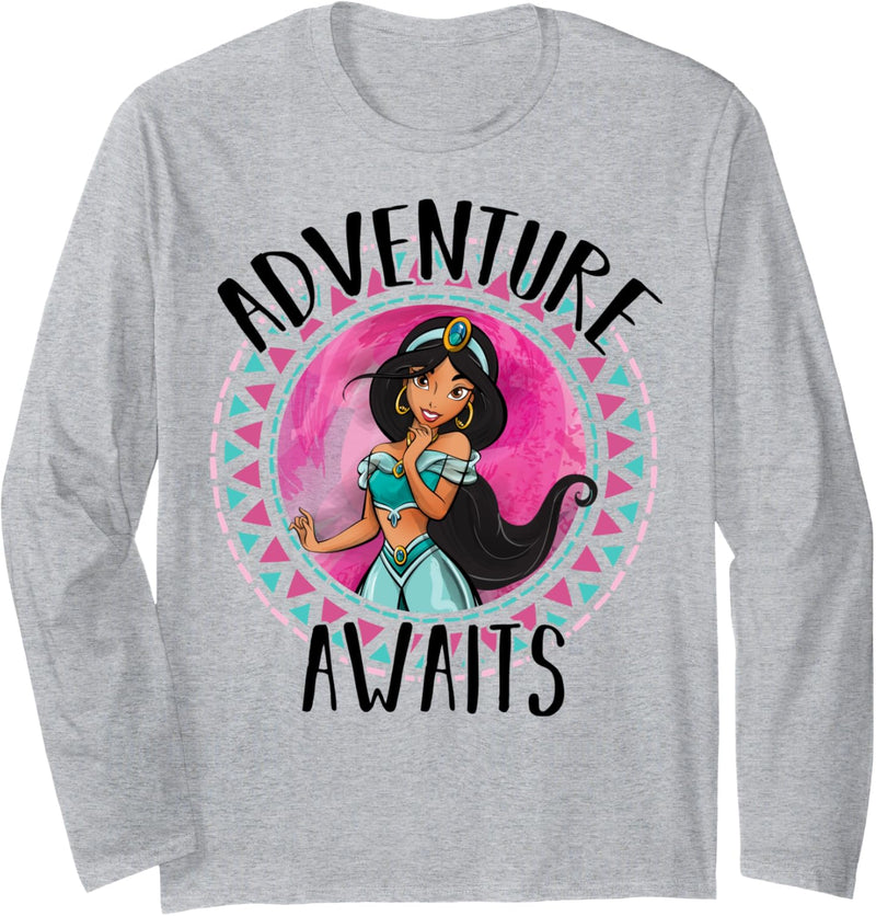 Disney Aladdin Jasmine Adventure Awaits Circle Portrait Langarmshirt