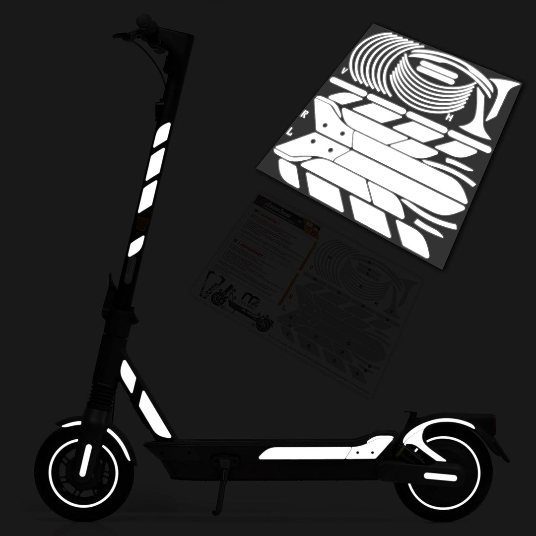m2medien Aufkleber-Set/Sticker Set geeignet für Segway Ninebot MAX G2D E-Scooter - 46-teilig auf 35x