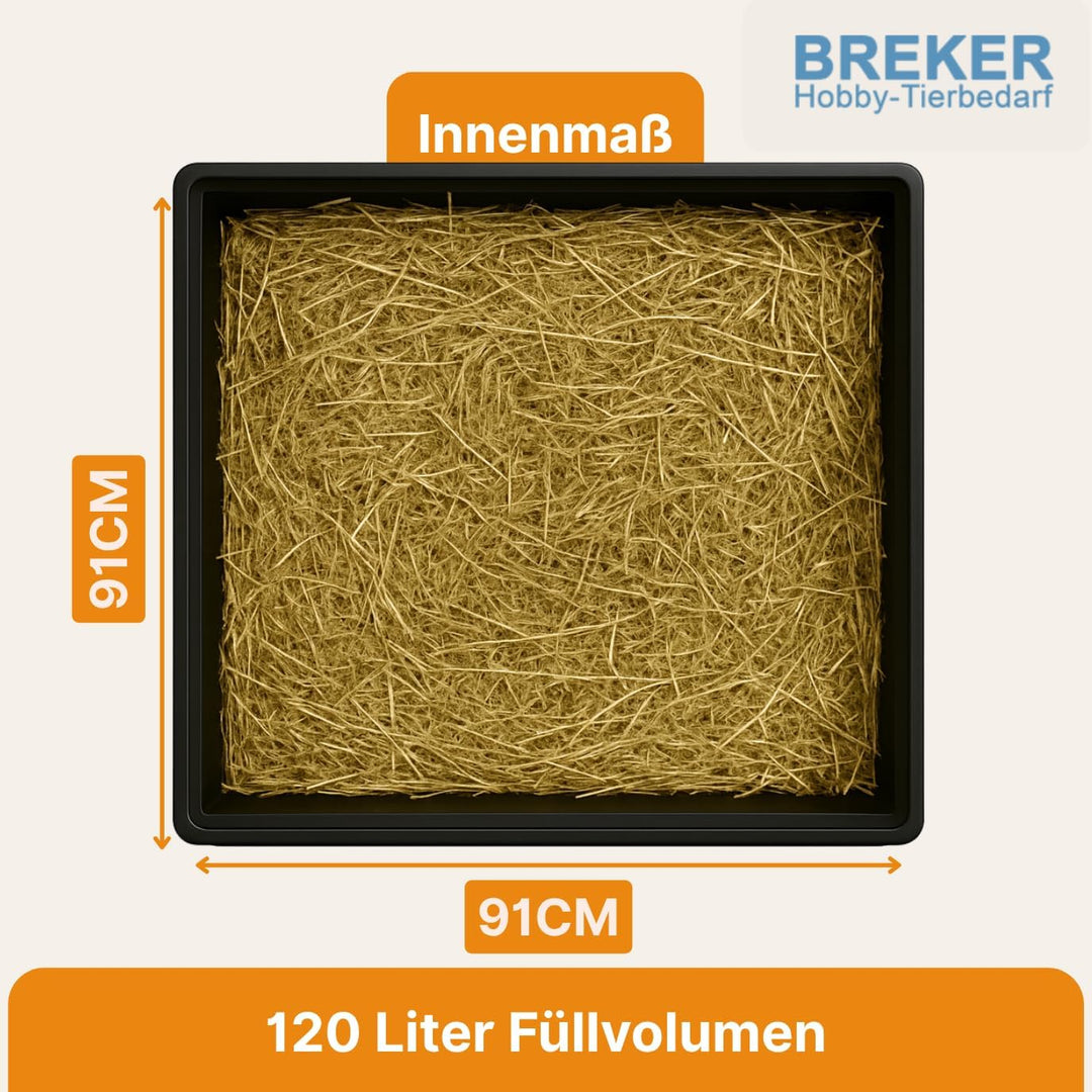 Kunststoff Wanne - Kotwanne - Kunststoff Schale - 100 x 100 cm - 120 l - Allzweckwanne - Pflanzwanne