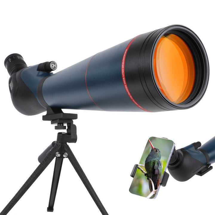 25-75x100 Spektive für Zielschiessen ，HD Stativ mit Stativ Tragetasche & Smartphone Halterung - BAK4