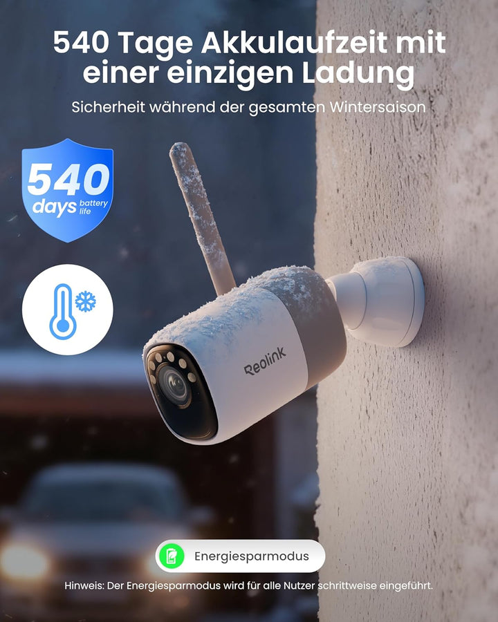 Reolink Altas, 2K 4MP Überwachungskamera Aussen Solar mit 20000mAh Akku, 10s Voraufzeichnung, ColorX