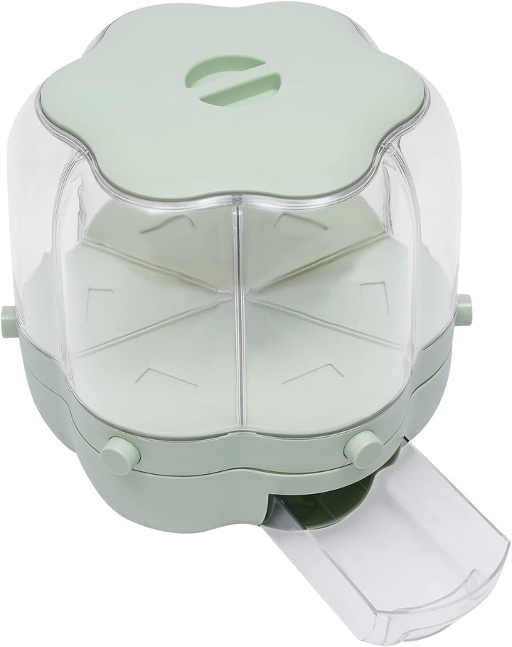 Müslispender Cerealienspender Getreidespender Cornflakes Spender 360 ° Drehbarer Reisspender Mit 6 G