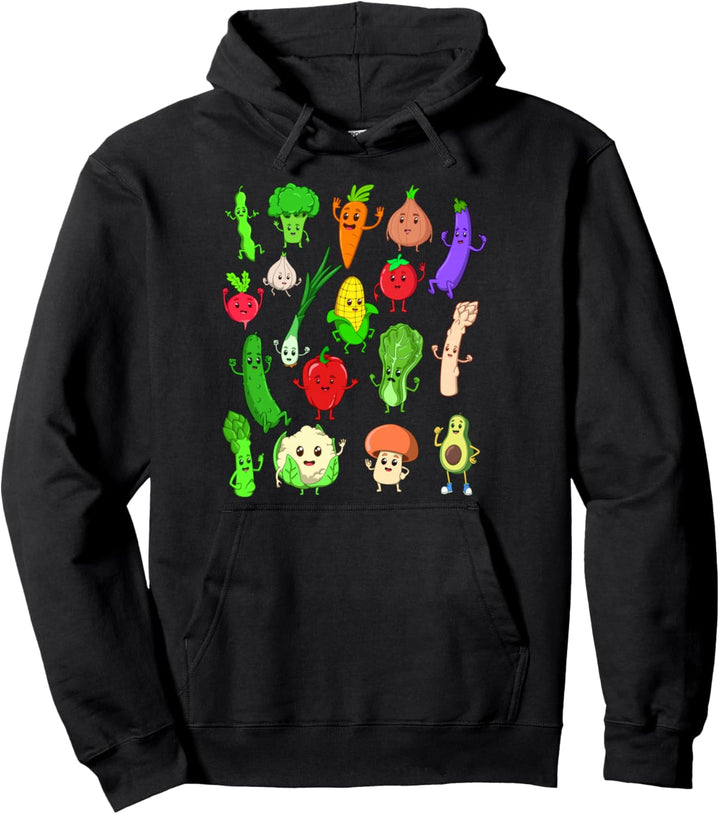 Comic Kawaii Gemüse Pullover Hoodie
