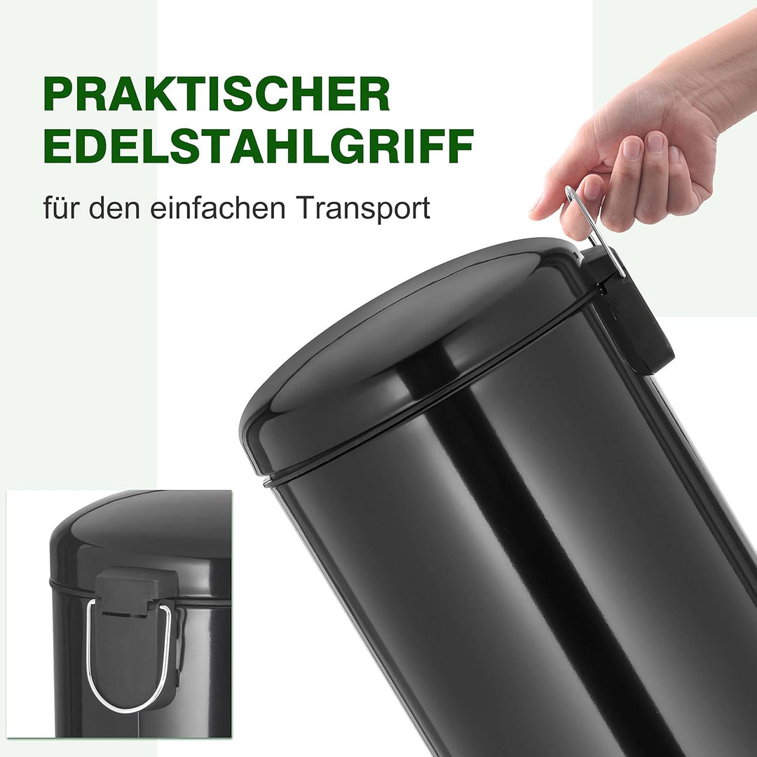 Ribelli Mülleimer aus Edelstahl - Mülltrennung Treteimer Abfalleimer Müllbehälter Papierkorb Müllton