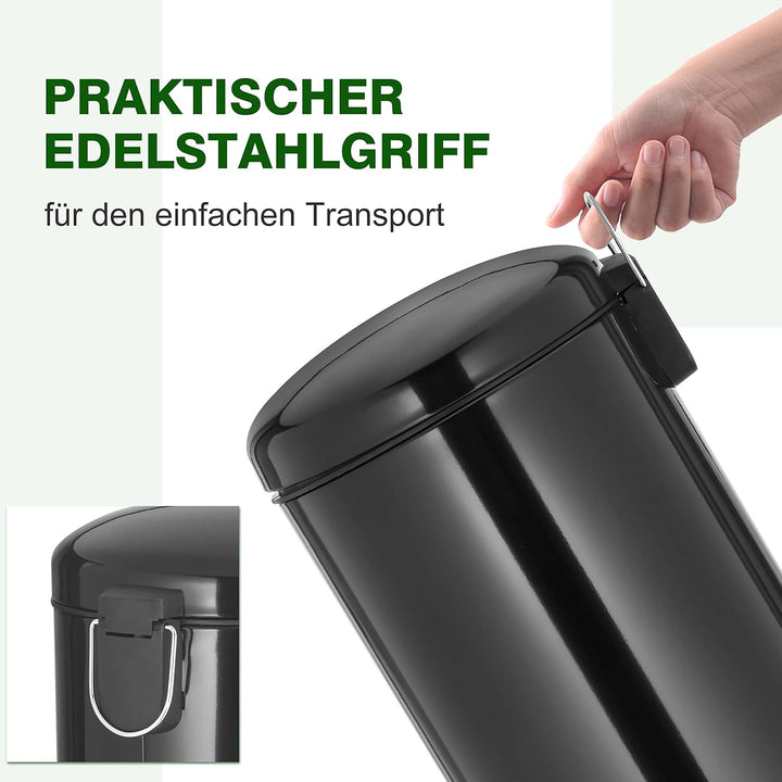 Ribelli Mülleimer aus Edelstahl - Mülltrennung Treteimer Abfalleimer Müllbehälter Papierkorb Müllton