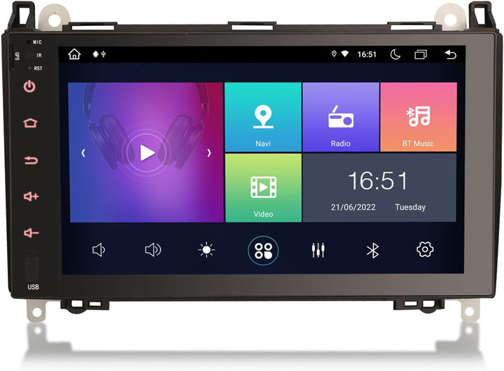 Erisin 9" Android 12 IPS Autoradio 2Din Bluetooth mit GPS Navi Für Mercedes Benz A/B Klasse W169 W24