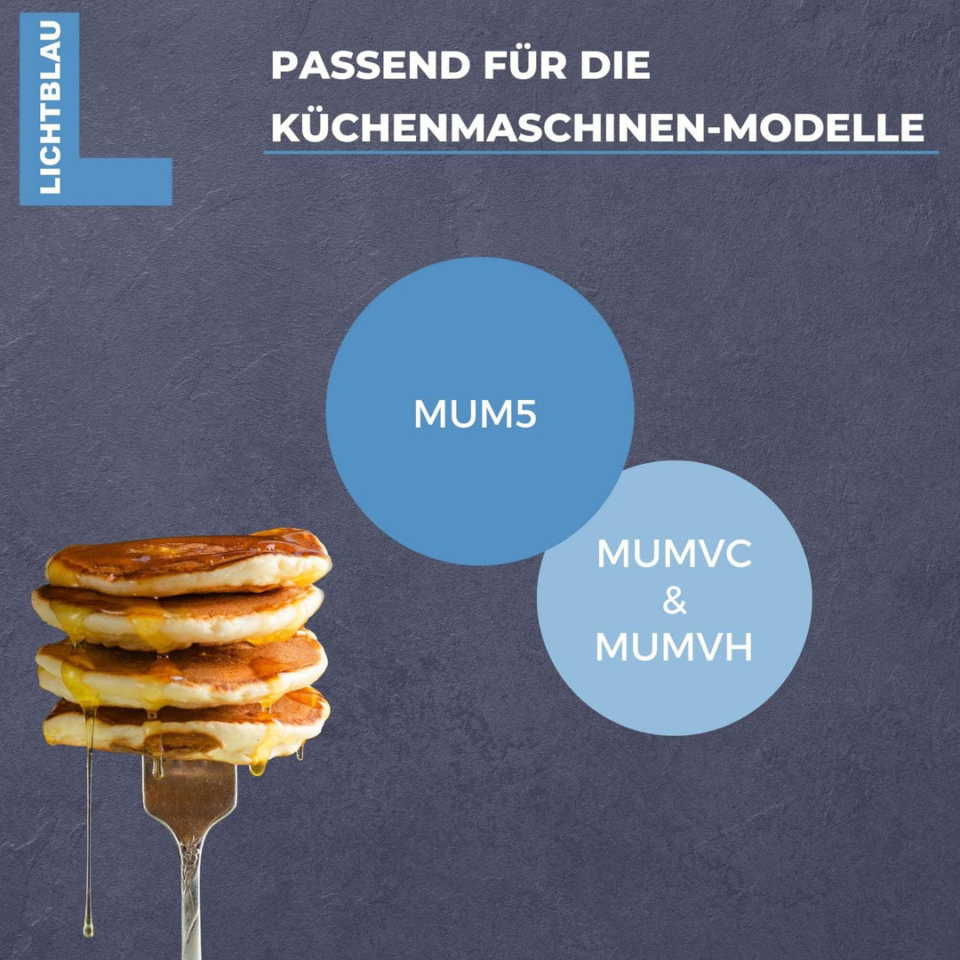 Lichtblau Rührbesen 659889 für Bosch Küchenmaschine I 00659889 Ersatz Schneebesen passend für MUM5 M
