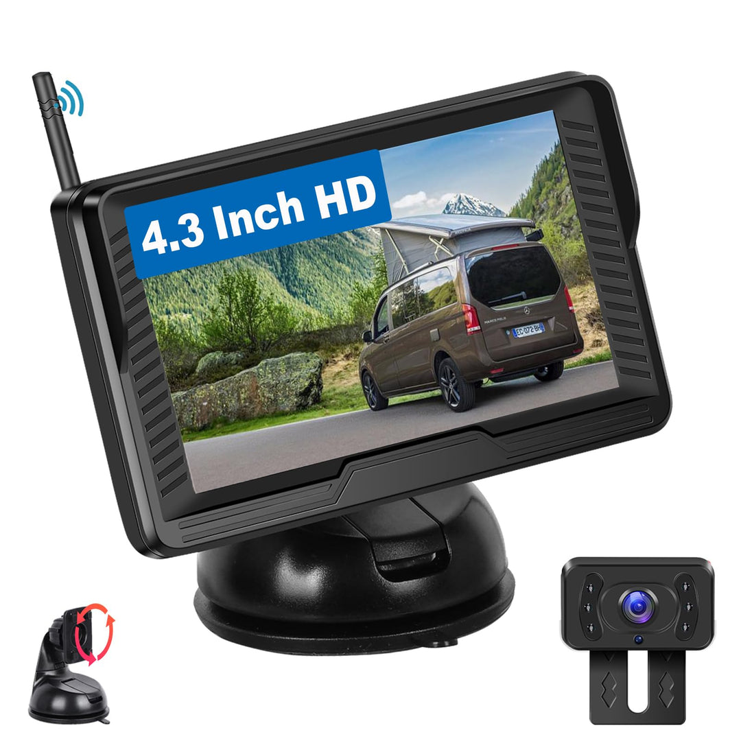 Hodozzy Drahtloses Rückfahrkamera Kit mit 4,3&