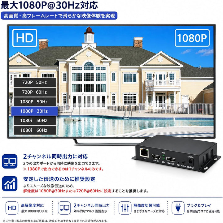 ORIVISION H.265/264/MJPEG Ultra Mini HDMI 1080P@30 Video Encoder mit HDMI loopout, HDMI zu H.264 HTT