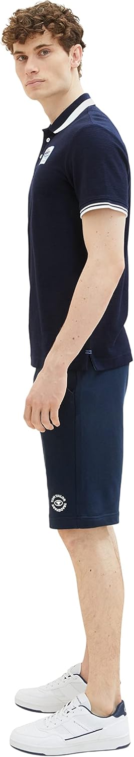 TOM TAILOR Herren Basic Sweat Shorts, 10668 - Sky Captain Blue