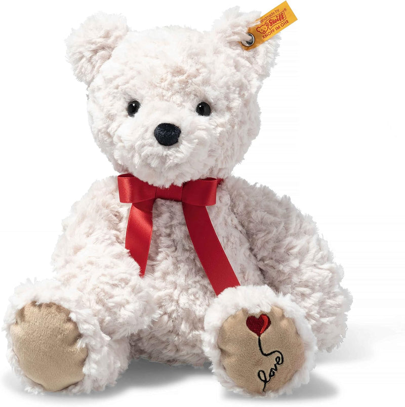 Steiff 113833 Soft Cuddly Friends Jimmy Teddybär – Love, Whisper White, 30cm